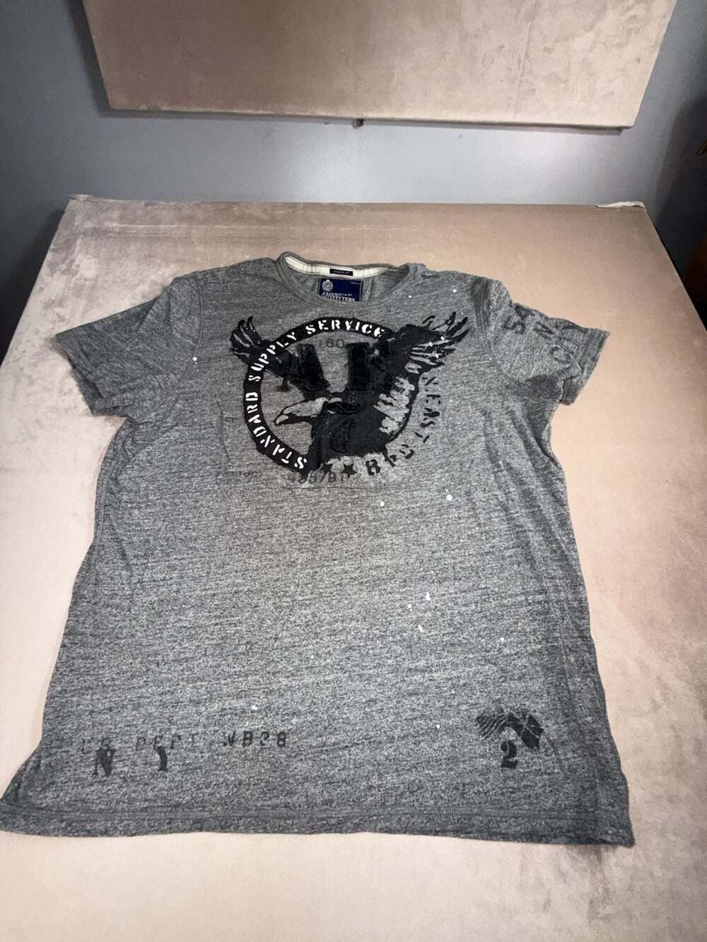 American Eagle Tee Tshirt Cotton Cap Sleeve Mens XXL (A5-2047)